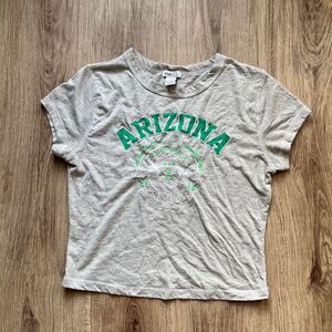 Rue-21 Women's Grey and green women’s Arizona destination state graphic crop top
